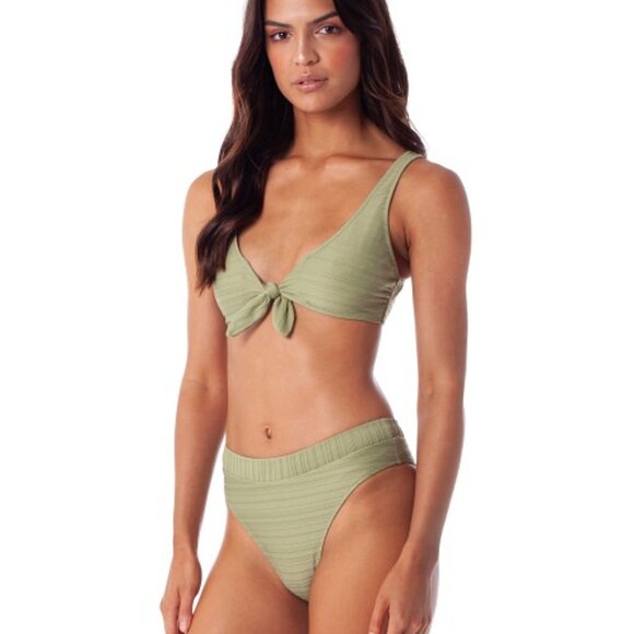 Rhythm Green tie bikini top and bottoms - Picture 1 of 4